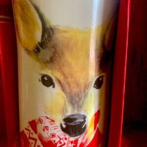 Ceramic travel mug deer image gift box